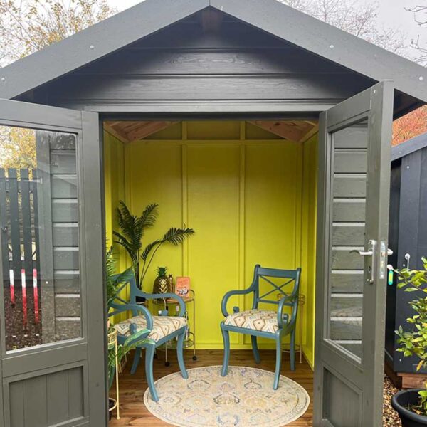 Frenchmoor-shed-in-Thorndown-Gromwell-Green-and-Yew-Green-Wood-Paint