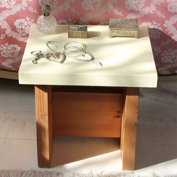 Thorndown-Bath-Cream-small-table with Beech-legs