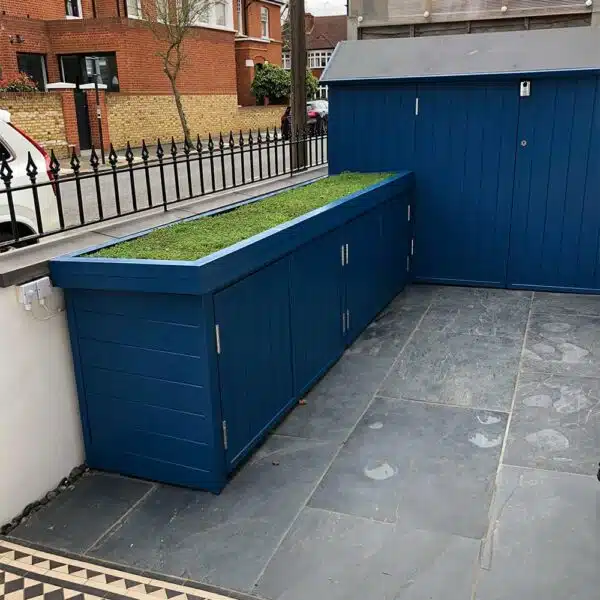 Thorndown Bilberry-Blue-Wood-Paint-log-store-and-bike-shed
