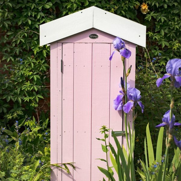 Thorndown-Cheddar-Pink-Wood-Paint-on-Forest-Shed