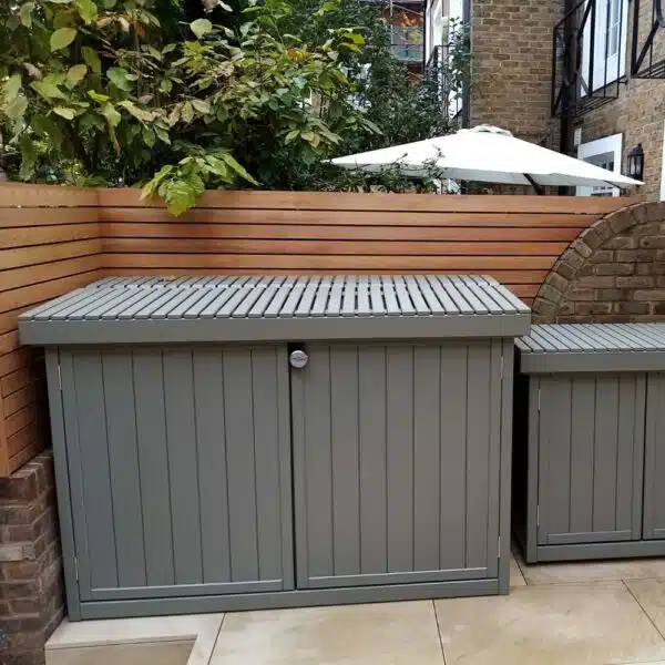 Thorndown-Dormouse-Grey-Wood-Paint-on-Bike-Shed-Co