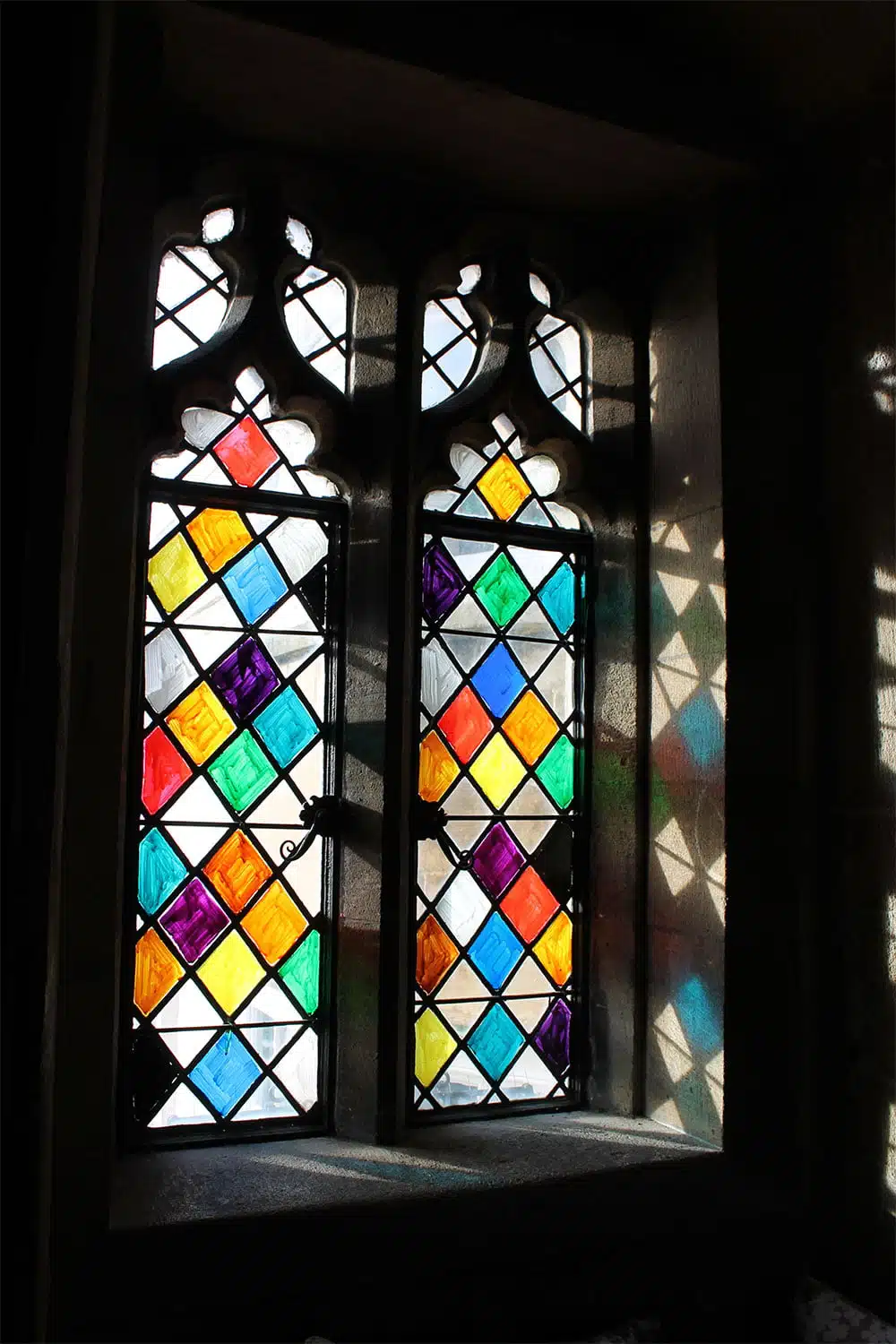 Peelable Glass Paint stained glass window