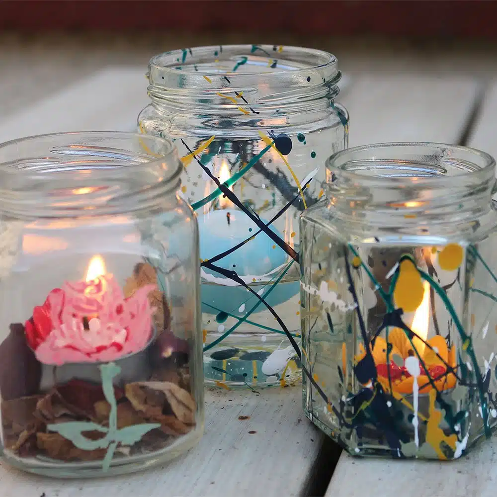 Thorndown-Peelable-Glass-Paint-decorated-jam-jar-candles