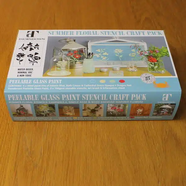Thorndown-Peelable-Glass-Paint-Summer-Floral-Stencil-Craft-Pack