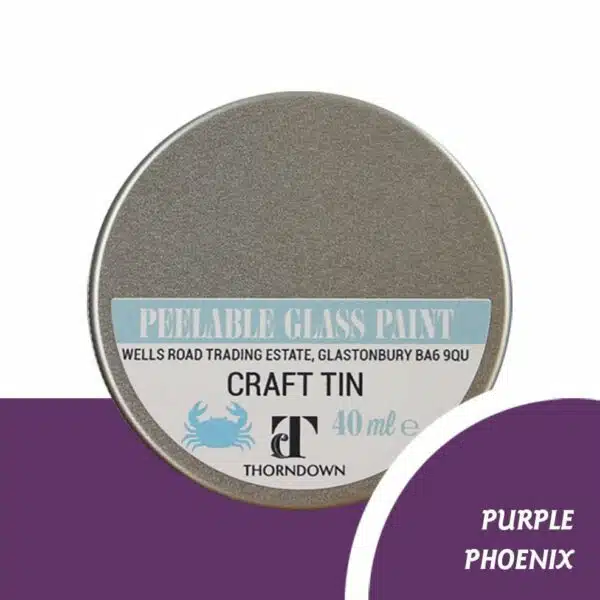 40ml Purple Phoenix Peelable Glass Paint Craft Tin from Thorndown