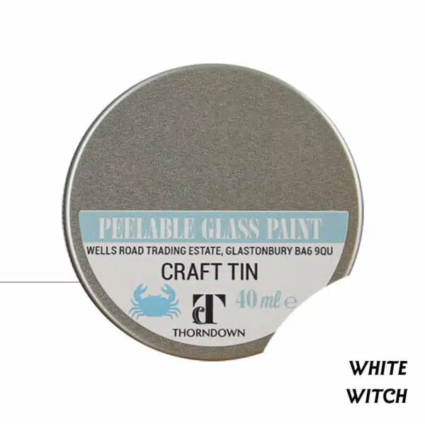 40ml White Witch Peelable Glass Paint Craft Tin by Thorndown