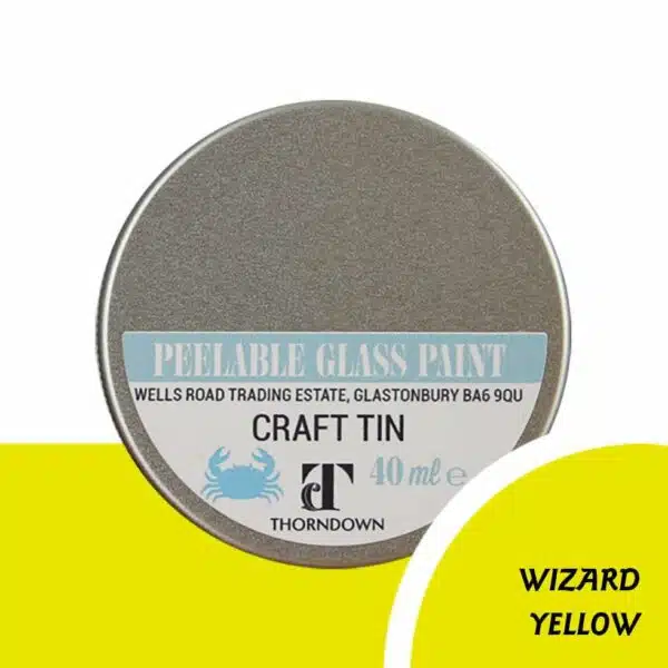 40ml Wizard Yellow Peelable Glass Paint Craft Tin from Thorndown