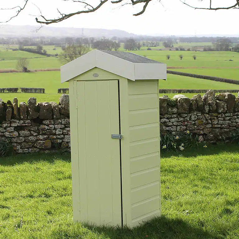 Thorndown-Rhyne-Green-Wood-Paint-on-Small-Storage-Shed
