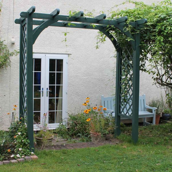 Thorndown-Field-Green-Wood-Paint-on-Forest-Large-Ultima-Pergola_3