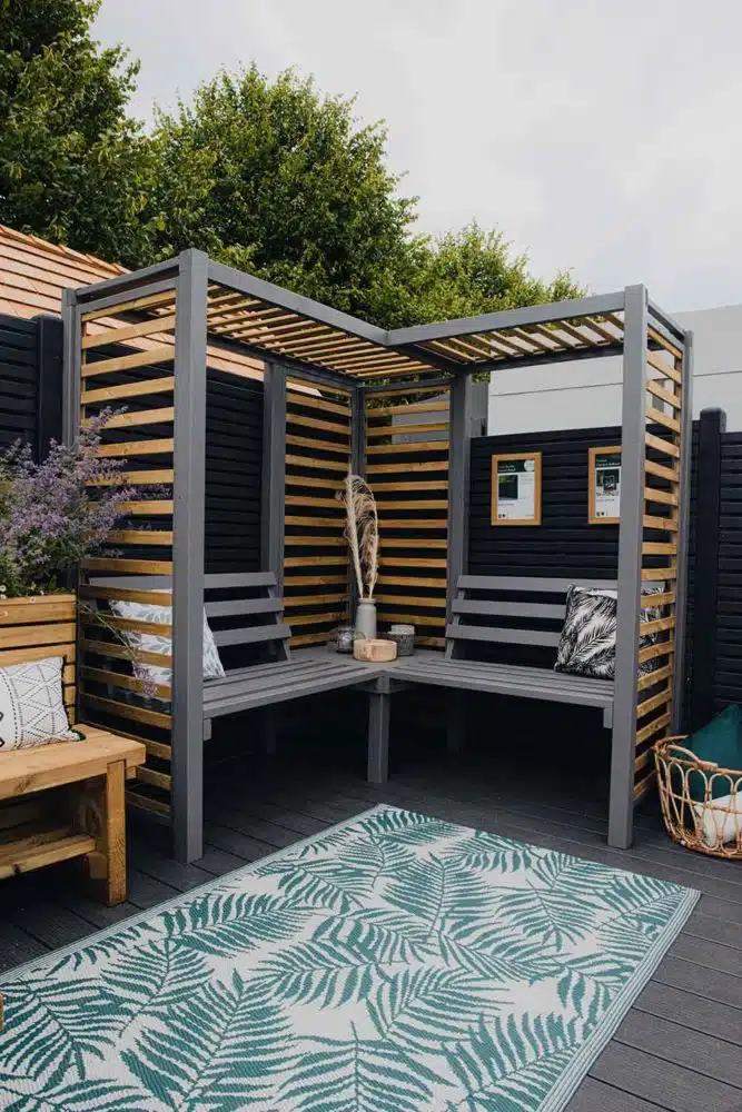 Hampton-Firenze-Corner-Arbour_Hampton-Court_Thorndown_Wood-Paint-RAL-7037-Dusty-Grey