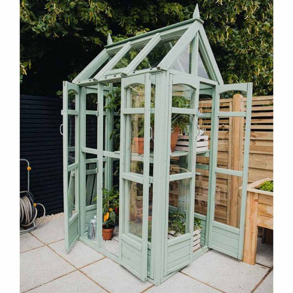 Forest-Greenhouses_Victorian-Walkaround_Hampton-Court_Thorndown-Wood-Paint-Goddess-Green_sq